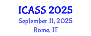 International Conference on Anthropological and Sociological Sciences (ICASS) September 11, 2025 - Rome, Italy