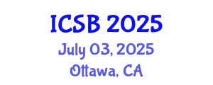 International Conference on Systems Biology (ICSB) July 03, 2025 - Ottawa, Canada