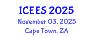International Conference on Earthquake Engineering and Seismology (ICEES) November 03, 2025 - Cape Town, South Africa