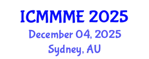 International Conference on Mining, Material and Metallurgical Engineering (ICMMME) December 04, 2025 - Sydney, Australia