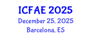 International Conference on Financial and Actuarial Engineering (ICFAE) December 25, 2025 - Barcelona, Spain