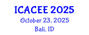 International Conference on Architectural, Civil and Environmental Engineering (ICACEE) October 23, 2025 - Bali, Indonesia