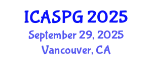 International Conference on Applied Seismology and Petroleum Geology (ICASPG) September 29, 2025 - Vancouver, Canada