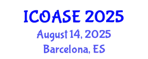 International Conference on Organic Agricultural Sciences and Engineering (ICOASE) August 14, 2025 - Barcelona, Spain