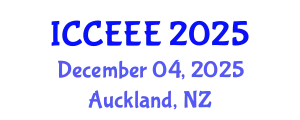 International Conference on Computer, Electrical and Electronics Engineering (ICCEEE) December 04, 2025 - Auckland, New Zealand