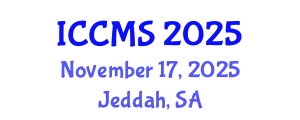 International Conference on Construction Materials and Structures (ICCMS) November 17, 2025 - Jeddah, Saudi Arabia
