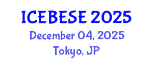International Conference on Environmental, Biological, Ecological Sciences and Engineering (ICEBESE) December 04, 2025 - Tokyo, Japan