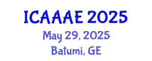 International Conference on Aeronautical and Aerospace Engineering (ICAAAE) May 29, 2025 - Batumi, Georgia