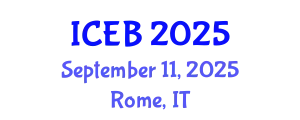 International Conference on Ecosystems and Biodiversity (ICEB) September 11, 2025 - Rome, Italy