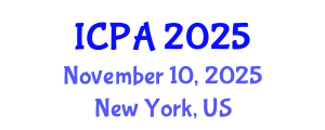International Conference on Plants Agriculture (ICPA) November 10, 2025 - New York, United States