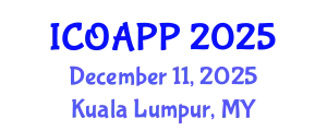 International Conference on Organic Agriculture and Plant Protection (ICOAPP) December 11, 2025 - Kuala Lumpur, Malaysia