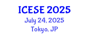 International Conference on Environmental Science and Engineering (ICESE) July 24, 2025 - Tokyo, Japan