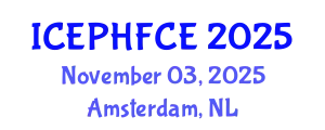 International Conference on Engineering Psychology, Human Factors and Cognitive Ergonomics (ICEPHFCE) November 03, 2025 - Amsterdam, Netherlands