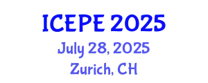 International Conference on Electrical and Power Engineering (ICEPE) July 28, 2025 - Zurich, Switzerland
