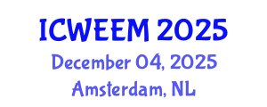International Conference on Water, Energy and Environmental Management (ICWEEM) December 04, 2025 - Amsterdam, Netherlands
