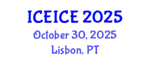 International Conference on Electrical, Instrumentation and Control Engineering (ICEICE) October 30, 2025 - Lisbon, Portugal
