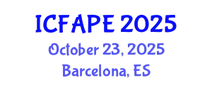International Conference on Food and Agricultural Process Engineering (ICFAPE) October 23, 2025 - Barcelona, Spain