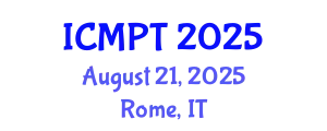 International Conference on Mycotoxins, Phycotoxins and Toxicology (ICMPT) August 21, 2025 - Rome, Italy
