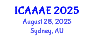 International Conference on Aeronautical and Aerospace Engineering (ICAAAE) August 28, 2025 - Sydney, Australia