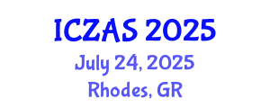 International Conference on Zoology and Animal Science (ICZAS) July 24, 2025 - Rhodes, Greece