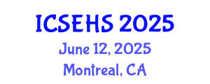International Conference on Sport, Exercise and Health Sciences (ICSEHS) June 12, 2025 - Montreal, Canada