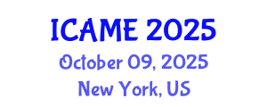 International Conference on Automotive and Mechanical Engineering (ICAME) October 09, 2025 - New York, United States