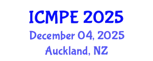 International Conference on Mechanical and Production Engineering (ICMPE) December 04, 2025 - Auckland, New Zealand