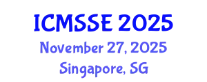International Conference on Medicine and Science in Sports and Exercise (ICMSSE) November 27, 2025 - Singapore, Singapore