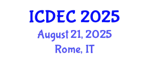 International Conference on Defense Electronics and Communications (ICDEC) August 21, 2025 - Rome, Italy