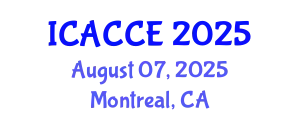 International Conference on Applied Chemistry and Chemical Engineering (ICACCE) August 07, 2025 - Montreal, Canada