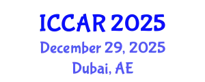 International Conference on Control, Automation and Robotics (ICCAR) December 29, 2025 - Dubai, United Arab Emirates