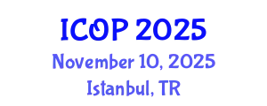 International Conference on Optics and Photonics (ICOP) November 10, 2025 - Istanbul, Turkey