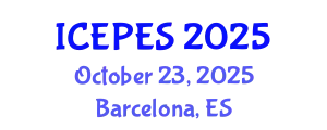 International Conference on Electrical Power and Energy Systems (ICEPES) October 23, 2025 - Barcelona, Spain