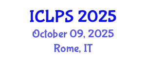 International Conference on Law and Political Science (ICLPS) October 09, 2025 - Rome, Italy