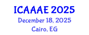 International Conference on Aeronautical and Aerospace Engineering (ICAAAE) December 18, 2025 - Cairo, Egypt