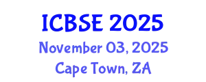 International Conference on Bioprocess Systems Engineering (ICBSE) November 03, 2025 - Cape Town, South Africa