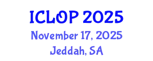 International Conference on Lasers, Optics and Photonics (ICLOP) November 17, 2025 - Jeddah, Saudi Arabia