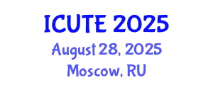 International Conference on Urban Transport and Environment (ICUTE) August 28, 2025 - Moscow, Russia