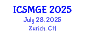 International Conference on Soil Mechanics and Geotechnical Engineering (ICSMGE) July 28, 2025 - Zurich, Switzerland