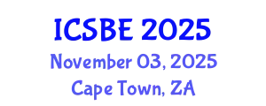 International Conference on Sustainable Built Environment (ICSBE) November 03, 2025 - Cape Town, South Africa