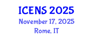 International Conference on Engineering and Natural Sciences (ICENS) November 17, 2025 - Rome, Italy