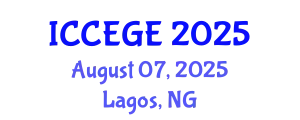 International Conference on Civil, Environmental and Geological Engineering (ICCEGE) August 07, 2025 - Lagos, Nigeria
