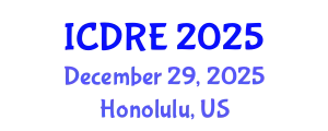 International Conference on Desalination and Renewable Energy (ICDRE) December 29, 2025 - Honolulu, United States