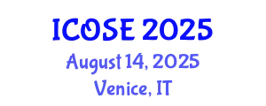 International Conference on Orthopaedics and Sports Engineering (ICOSE) August 14, 2025 - Venice, Italy