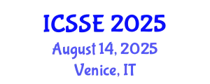 International Conference on Surface Science and Engineering (ICSSE) August 14, 2025 - Venice, Italy