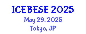 International Conference on Environmental, Biological, Ecological Sciences and Engineering (ICEBESE) May 29, 2025 - Tokyo, Japan