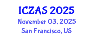 International Conference on Zoology and Animal Science (ICZAS) November 03, 2025 - San Francisco, United States