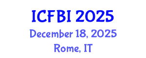 International Conference on Finance, Banking and Insurance (ICFBI) December 18, 2025 - Rome, Italy