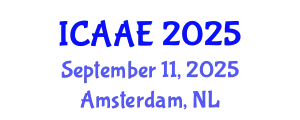 International Conference on Aerospace and Aviation Engineering (ICAAE) September 11, 2025 - Amsterdam, Netherlands