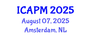 International Conference on Applied Physics and Mathematics (ICAPM) August 07, 2025 - Amsterdam, Netherlands